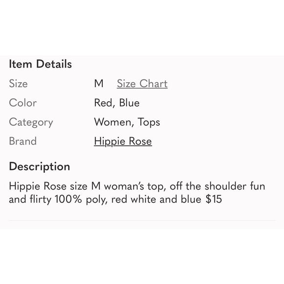 HIPPIE ROSE | red floral cold shoulder top M - Picture 6 of 6